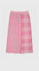 Yanyan Knits Gingham Maxi Skirt Pink - OKURA