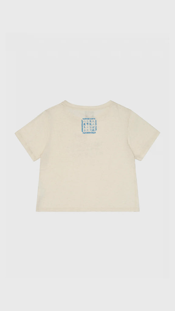 Yanyan Knits Printed Wawa Classic Fit Tee (Yanniversary Limited Edition) Raw Cotton / Red Wawa - OKURA