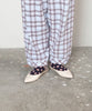 Tricote Sheer Mosaic Tile Pattern Socks Navy - OKURA