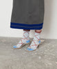 Tricote Cross Plaid Socks L.Blue - OKURA