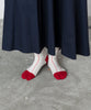 Tricote Lace Pattern Tabi Socks Red - OKURA