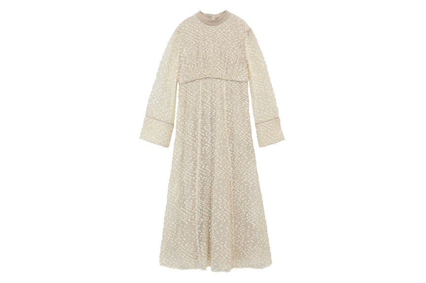 ホット セールの通販 Clane Snow Dot Jacquard Onepiece Ivory – OKURA ワンピース