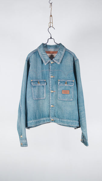 Kyou  "Wyoming" Work Jacket By 11Oz Selvedge Denim Blue - OKURA