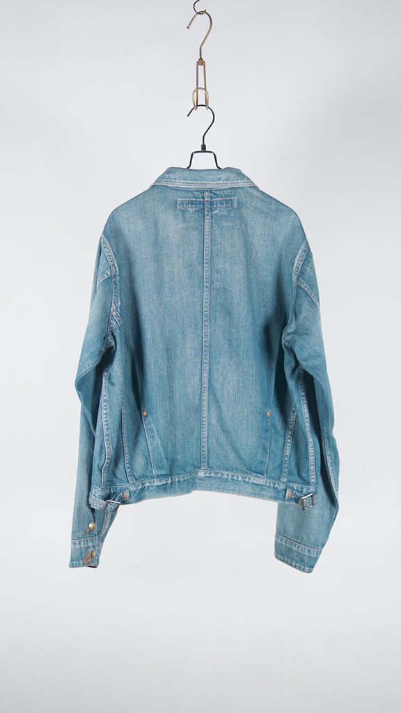 Kyou  "Wyoming" Work Jacket By 11Oz Selvedge Denim Blue - OKURA