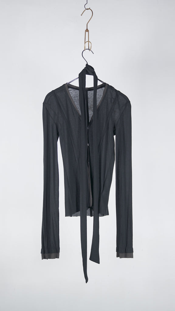 Prank Project Outseam Jersey Cardigan Black - OKURA