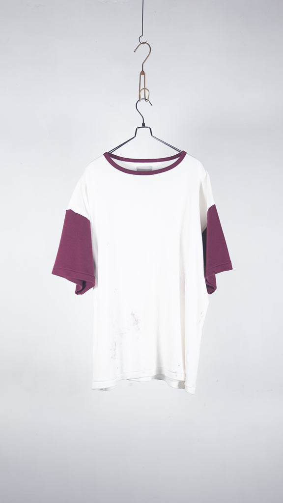 Bowwow Ribbed Ss Cs Aged White X Burgandy - OKURA