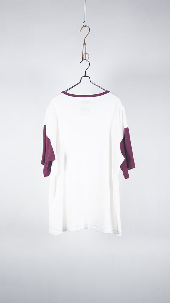Bowwow Ribbed Ss Cs Aged White X Burgandy - OKURA