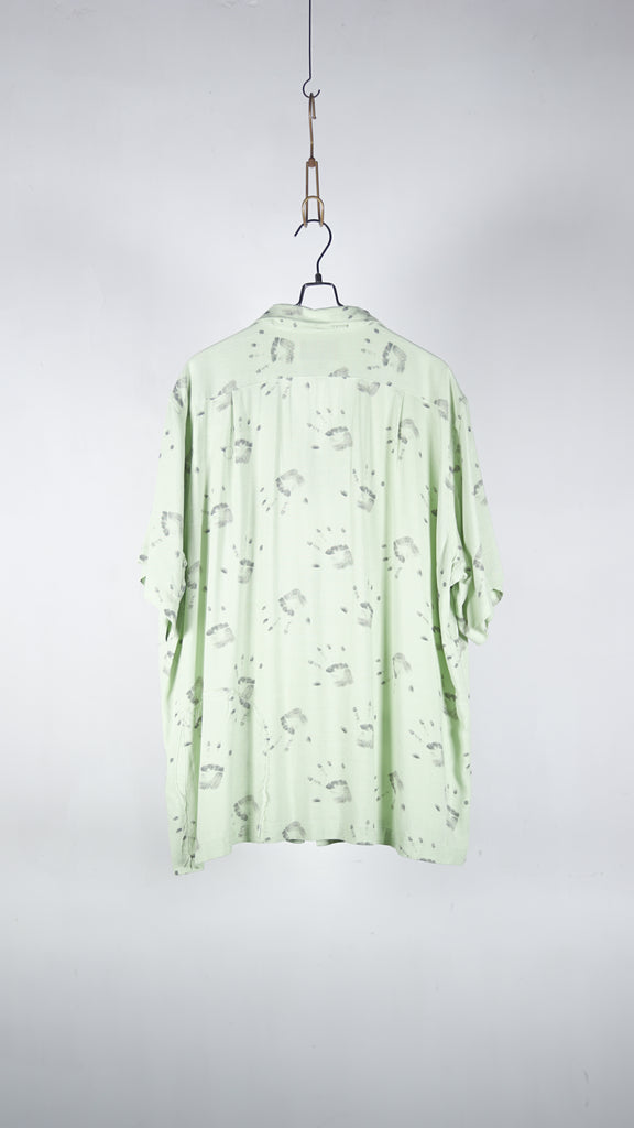 Bowwow Handprint Ss Shirt Aged L.Green - OKURA