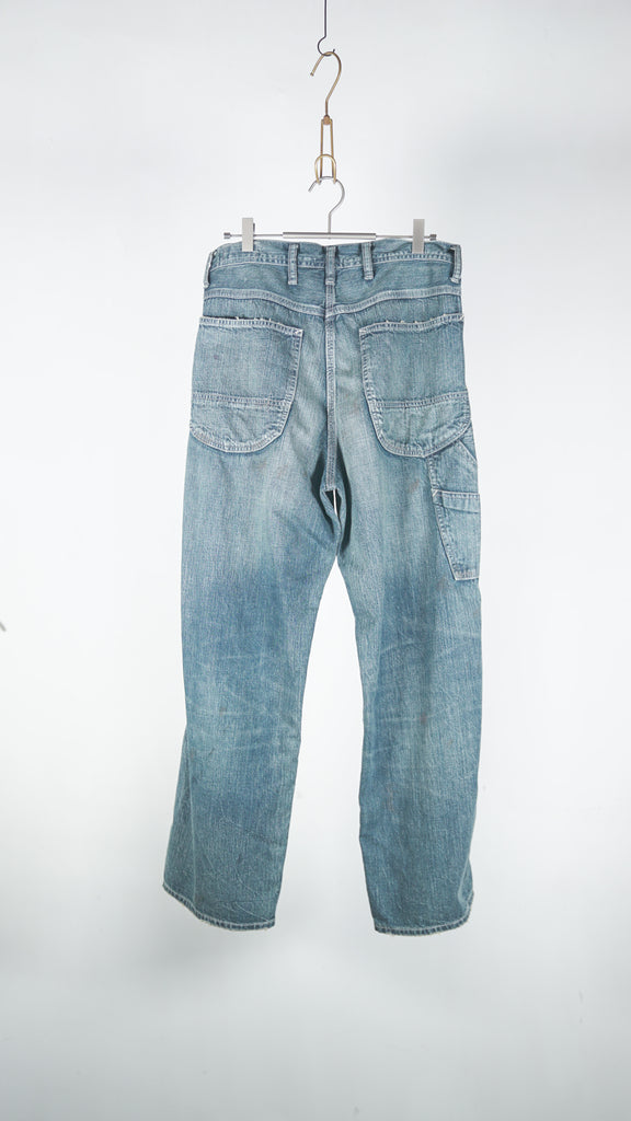 Bowwow Heritage Denim Painter Pants Aged Indigo - OKURA