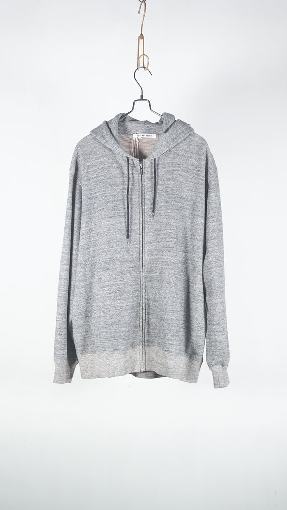 Seven By Seven Full Zip Thermal Hoodie _Mixed Unstained Yarn_ Gray - OKURA
