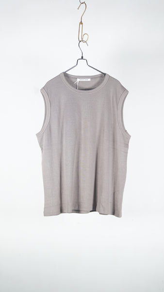 Seven By Seven Wrap Around Sleeveless Thermal Tee -Product Dyed- Greige - OKURA