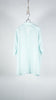 Seven By Seven Sheer Open Collar Shirts S/S -Gingham Check Indian Fabric- Blue - OKURA
