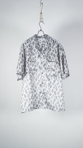 Seven By Seven Open Collar Shirts S/S _Leopard Print_ Gray - OKURA