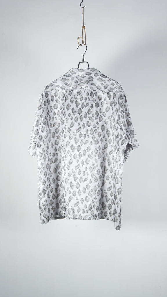 Seven By Seven Open Collar Shirts S/S _Leopard Print_ Gray - OKURA