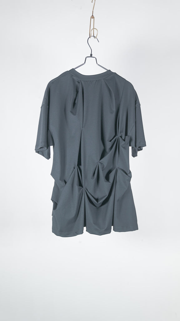 Ommo Tuck Drape T-Sh Black - OKURA