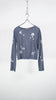 Yanyan Knits Mabo Curious Boatneck Ls Pullover (Stripe) Denim/Ink - OKURA