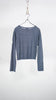 Yanyan Knits Mabo Curious Boatneck Ls Pullover (Stripe) Denim/Ink - OKURA