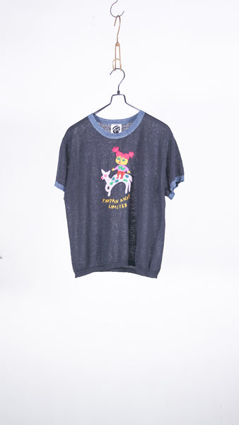 Yanyan Knits Campus Wawa Tee (Solid) (Reg Fit) Ink - OKURA