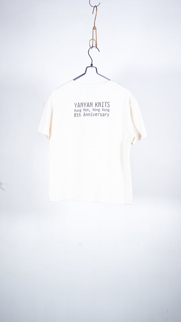 Yanyan Knits Printed Wawa Classic Fit Tee (Yanniversary Limited Edition) Raw Cotton / Red Wawa - OKURA