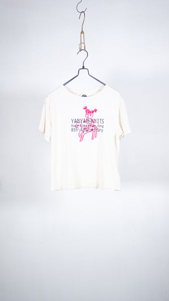 Yanyan Knits Printed Wawa Classic Fit Tee (Yanniversary Limited Edition) Raw Cotton / Red Wawa - OKURA