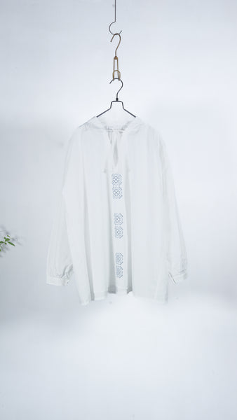 Outil Chemisier Orieux - Cotton White/Indigo Stitch - OKURA
