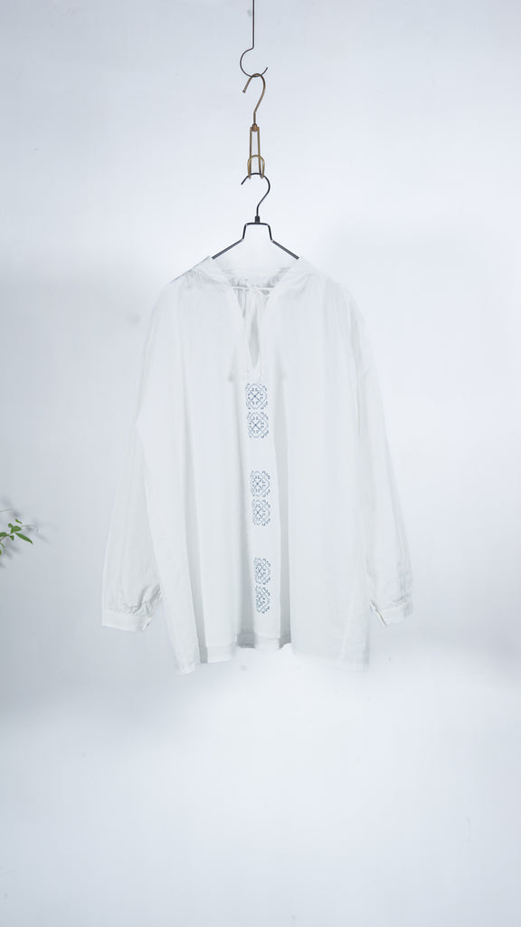 Outil Chemisier Orieux - Cotton White/Indigo Stitch - OKURA