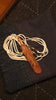 Seven By Seven Rooster King&Co.,Seven By Seven - Leather Carving Feather Necklace -Silver Beads- Beige - OKURA