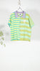 Yanyan Knits Daisy Linen Ss Cardigan Lime Multi - OKURA