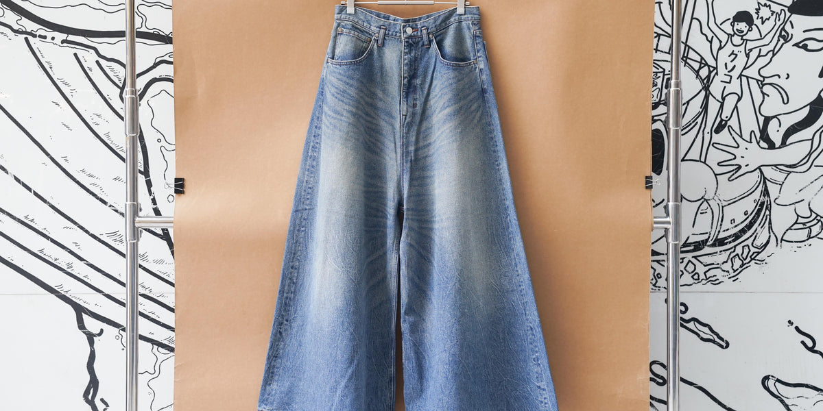 Shinya Kozuka Washed Denim Ordinary City Loose Indigo – OKURA