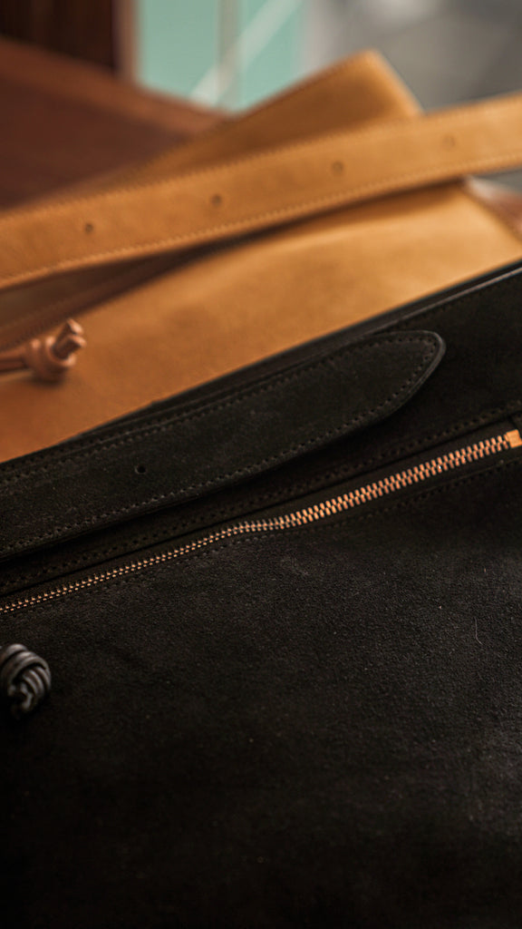 Marrow Velour Waistpouch Black - OKURA