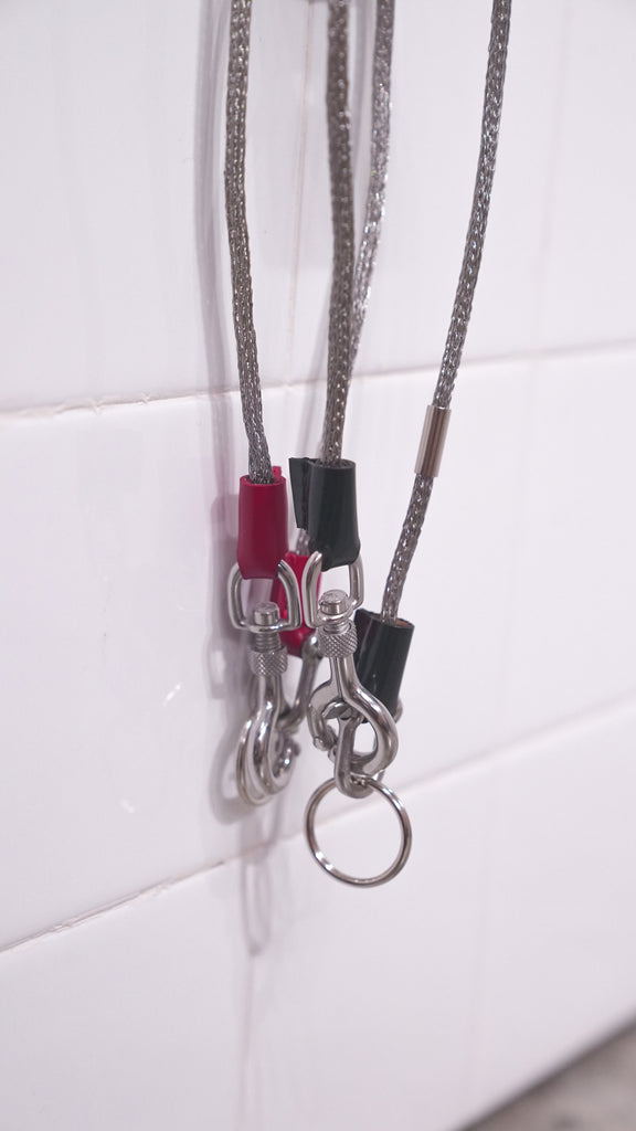 Ed Robert Judson Stainless Woven Key Cord - Cordovan Red - OKURA