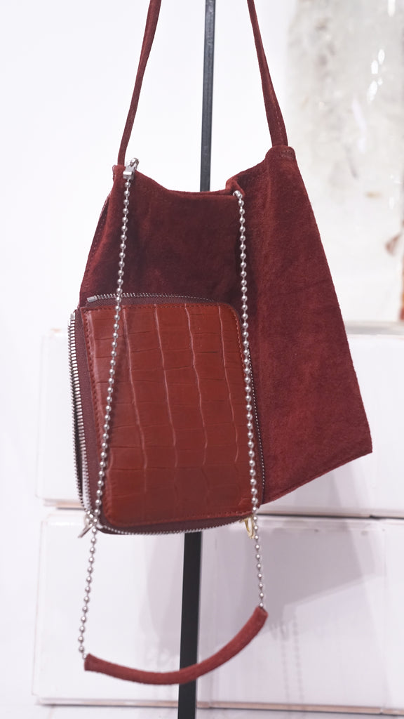 Ed Robert Judson Magic Purse Bag - S - Croco Grain Cognac - OKURA