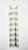 Auralee Women Cotton Silk Gradient Stripe Knit Dress Lime Gray Stripe - OKURA