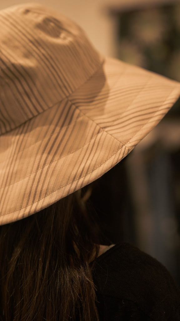 Ca4La Shimashima Hat Beige - OKURA