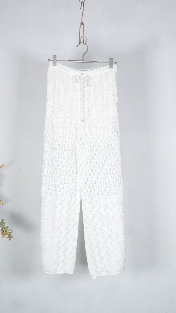 Leur Logette Cotton Lace Pants White - OKURA