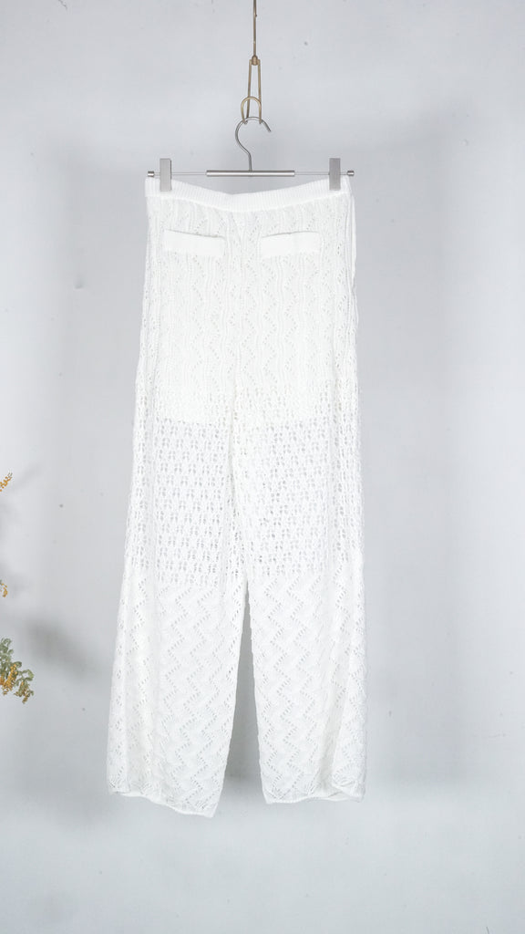 Leur Logette Cotton Lace Pants White - OKURA