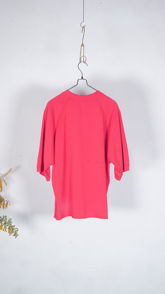Shinzone Inlayed Half Sleeve Tee Red - OKURA