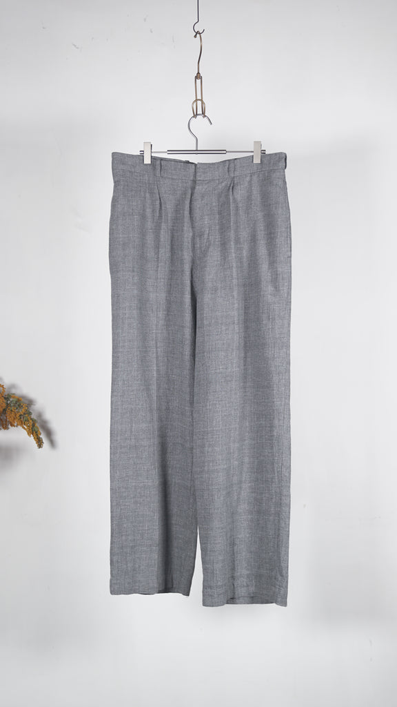 Blurhms Mix Heather Cotton Trousers Heather Grey - OKURA