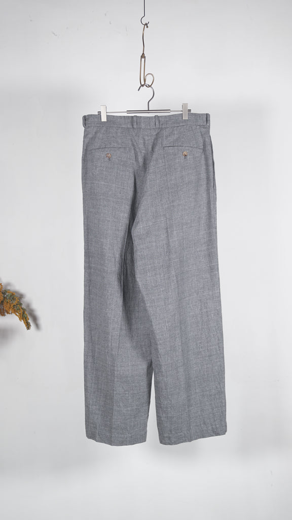 Blurhms Mix Heather Cotton Trousers Heather Grey - OKURA