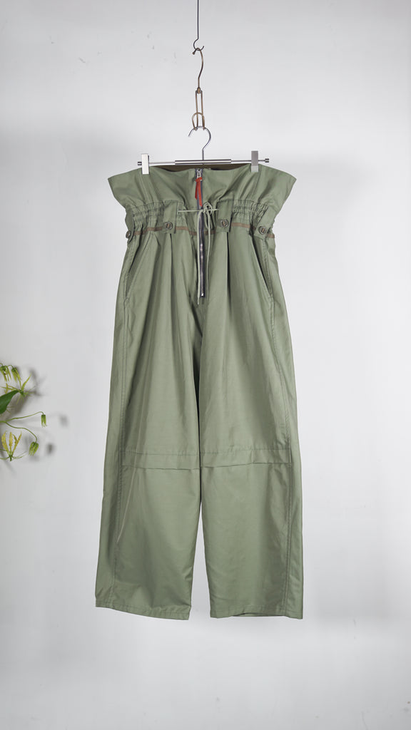 Kyou "Birdlace" Type Wfs Modified Front Zip Trousers Khaki - OKURA