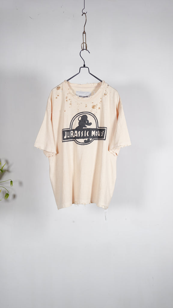 Teppei Furuyama Jurassic Mouse - Half Sleeve T-Shirt  Beige - OKURA
