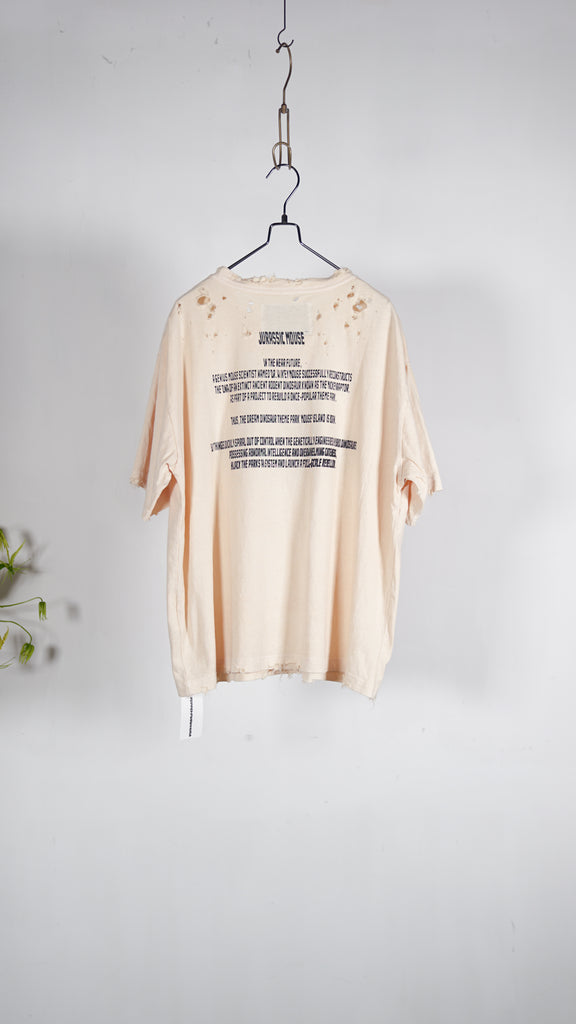 Teppei Furuyama Jurassic Mouse - Half Sleeve T-Shirt  Beige - OKURA
