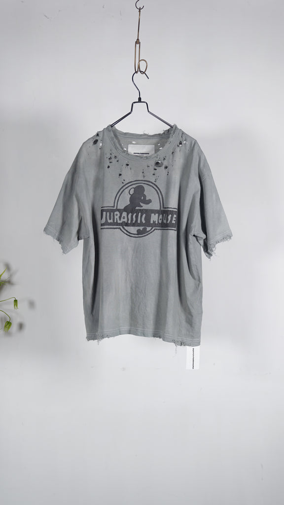 Teppei Furuyama Jurassic Mouse - Half Sleeve T-Shirt  Gray - OKURA