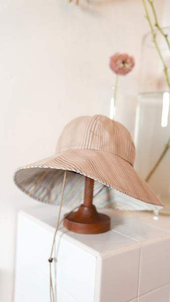 Ca4La Shimashima Hat Beige - OKURA