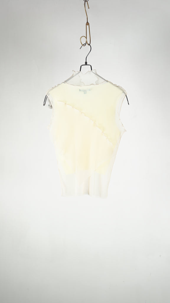 Kotohayokozawa Todo Ghost Todo Top *Sleeveless Highneck + Inner Cream - OKURA