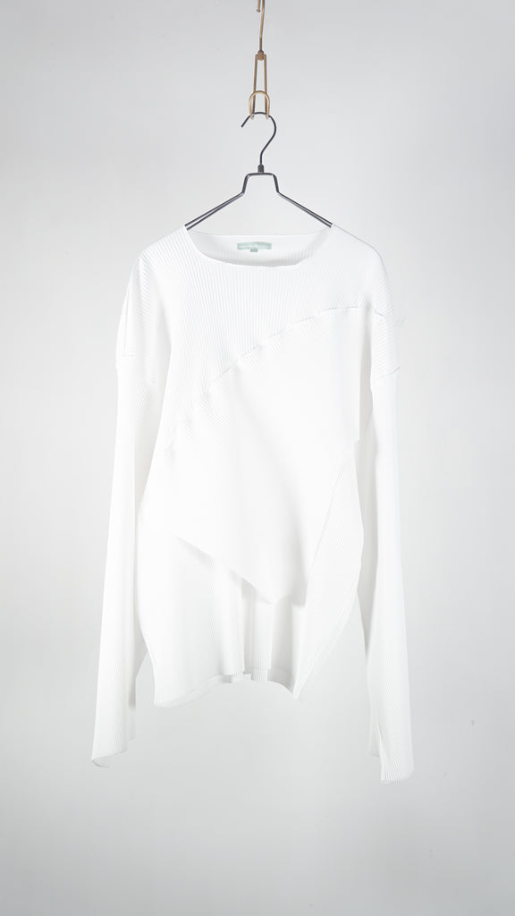 Kotohayokozawa Todo Wave Relax Top *Long Sleeve All White - OKURA