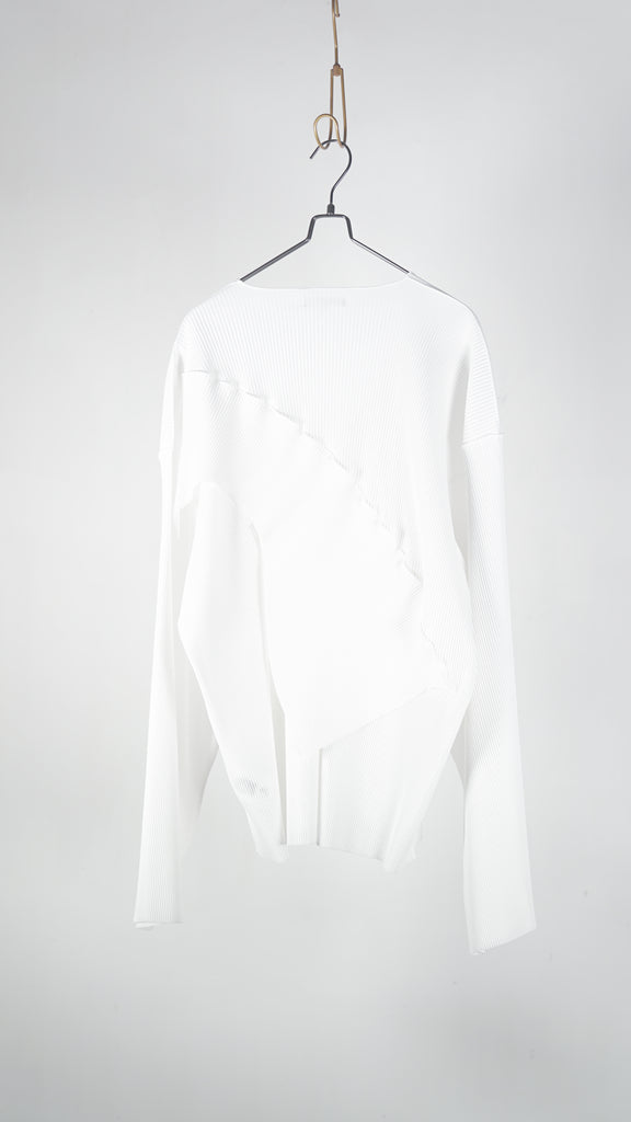 Kotohayokozawa Todo Wave Relax Top *Long Sleeve All White - OKURA