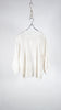 Bunon Flower Tuck Blouse - Khadi Cotton Silk Flower Embroidery B.White - OKURA