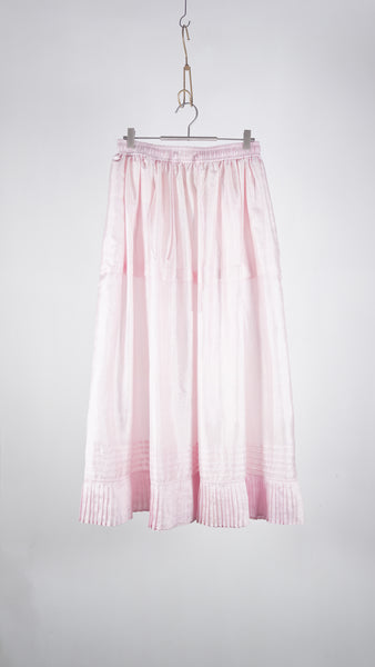 Bunon Gather Tuck Skirt Rose Water - OKURA