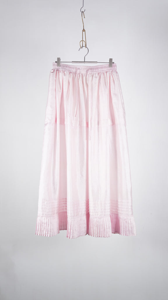 Bunon Gather Tuck Skirt Rose Water - OKURA
